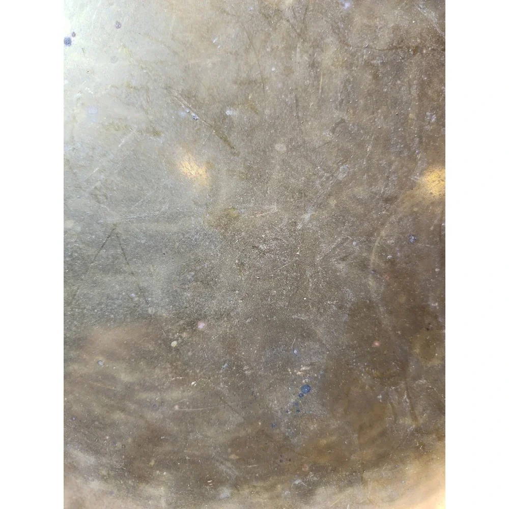 Large Brass Tray, Platter, Unpolished Original Patina. 11